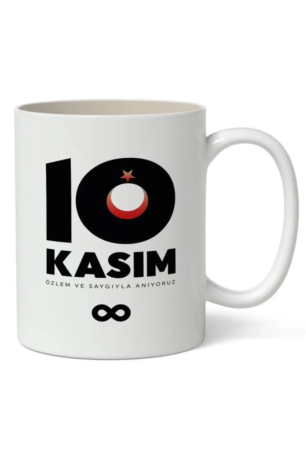 10 Kasım Mustafa Kemal Atatürk Tasarımlı Kupa Bardak Baskılı Kahv