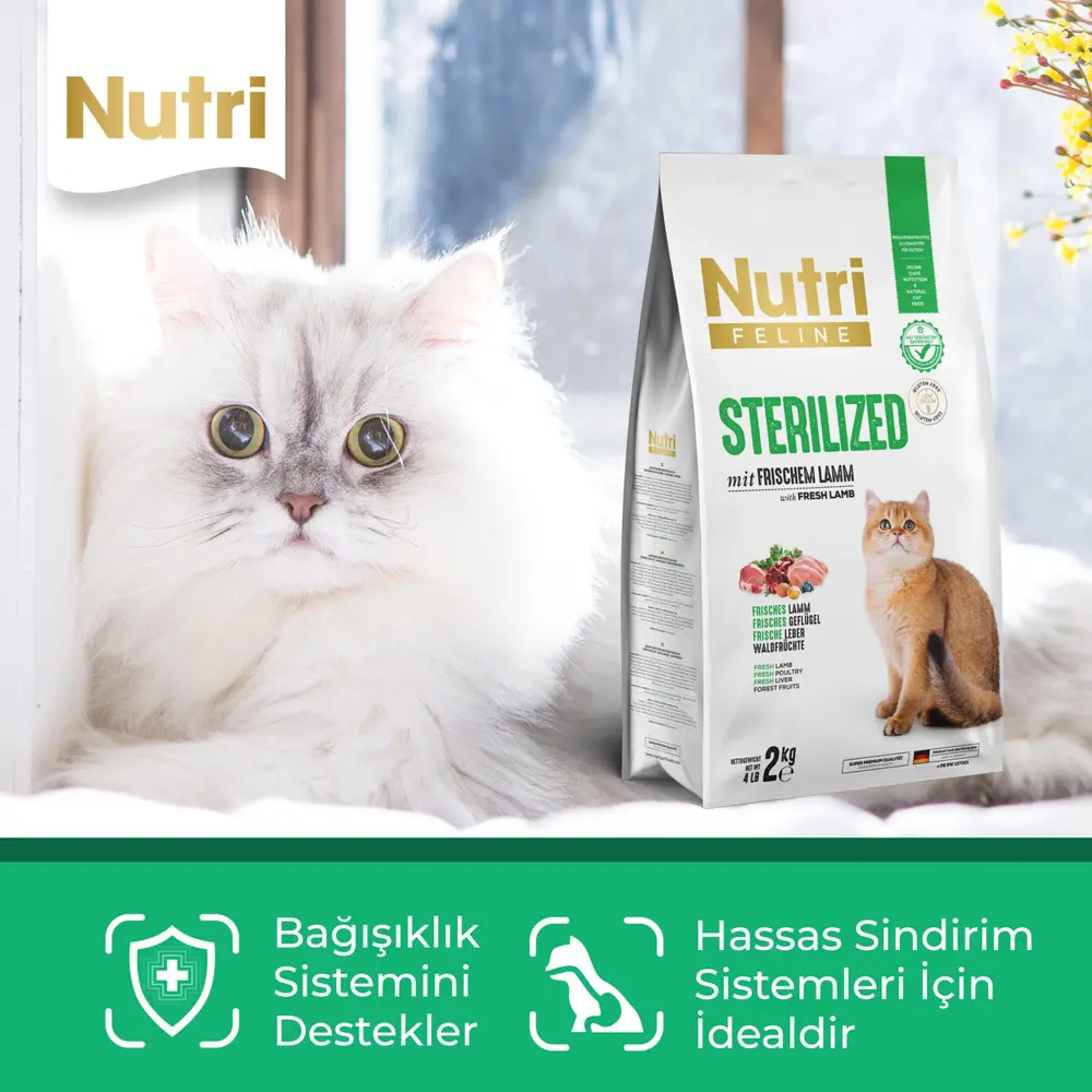 10 kg Sterilised Kuzu Etli Kuru Kedi Maması