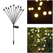 10 Ledli Güneş Enerjili Bahçe Çiti Aydınlatma Lamba Gün Işığı 1 A