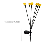 İhtiyaçavm 10 Led'li Güneş Enerjili Bahçe Çiti Aydinlatma Lamba (Sari)