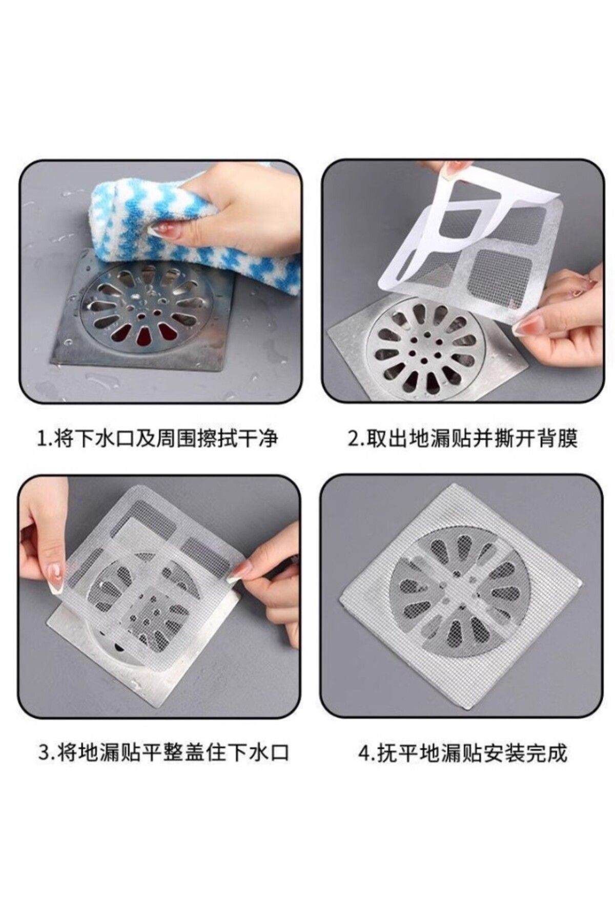 10 lu Lavabo Süzgeci Banyo Gider Süzgeci Sineklik Tamir Kiti Tell