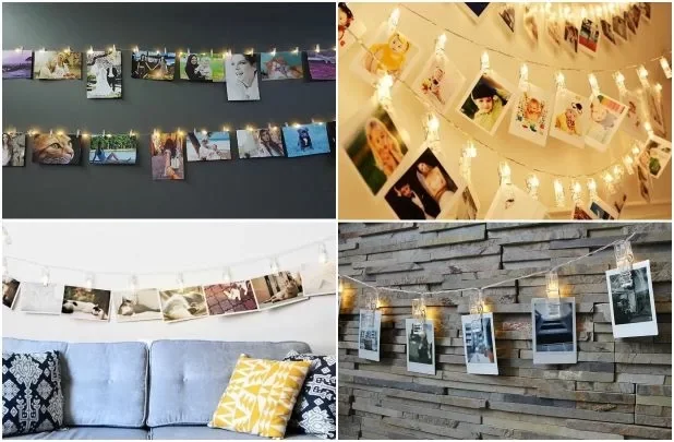 10 Lu Led Işıklı Fotoğraf Mandalları Rgp ( Lisinya )