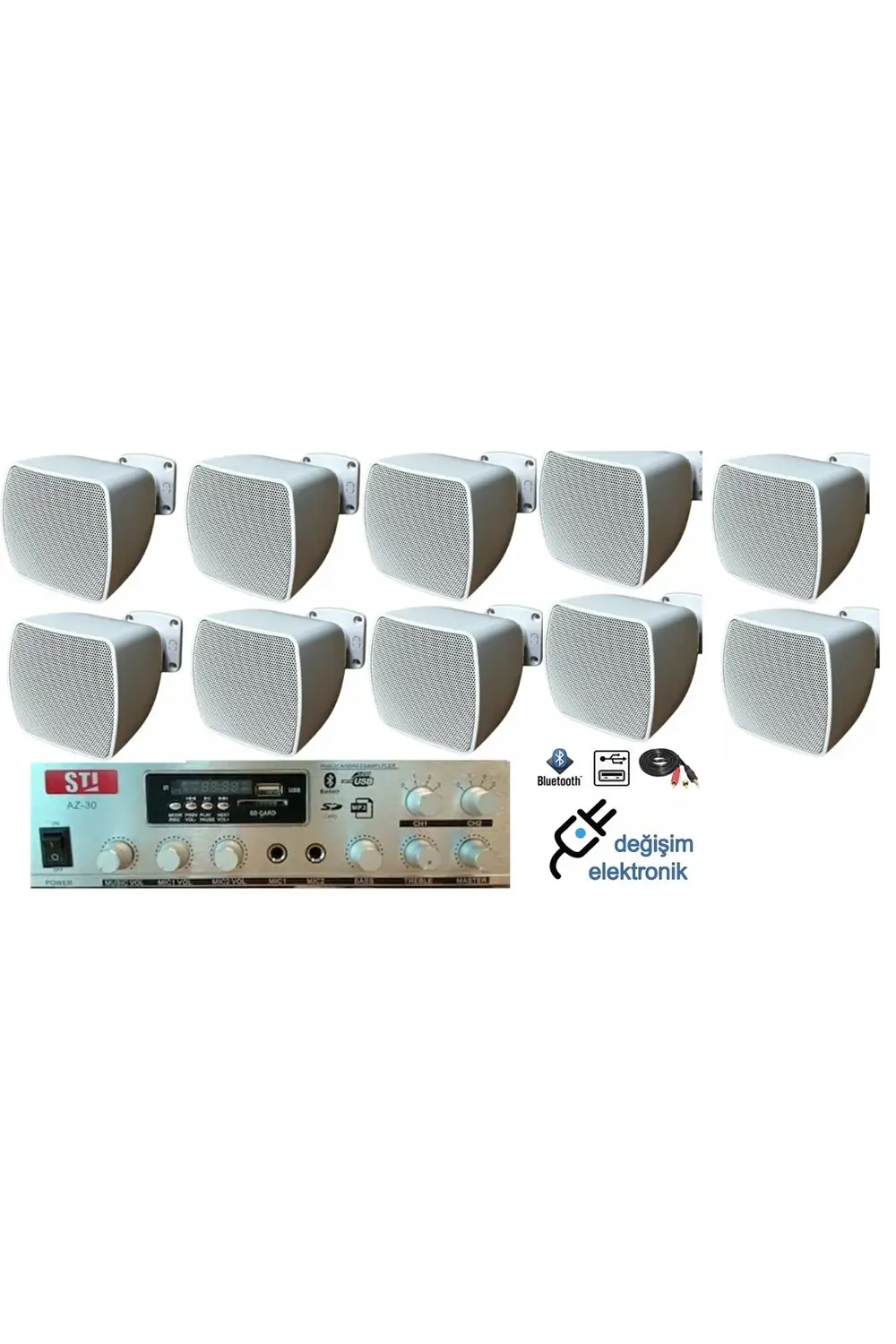 10 Lu Mağaza Ses Sistemi Hat Trafolu