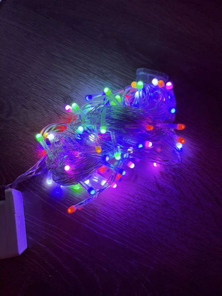 10 M 100 Led Damla Uçlu Rgb Işık Şeffaf Kablo Mz-17-10