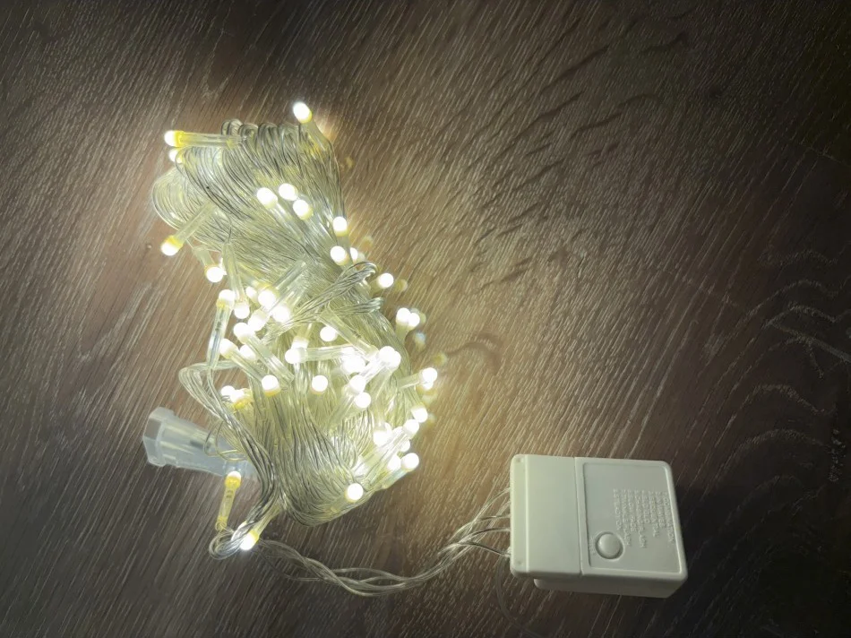 10 M 100 Led Damla Uçlu Gün Işığı Şeffaf Kablo Mz-17-4