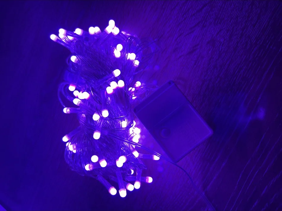 10 M 100 Led Damla Uçlu Pembe Işık Şeffaf Kablo Mz-17-9