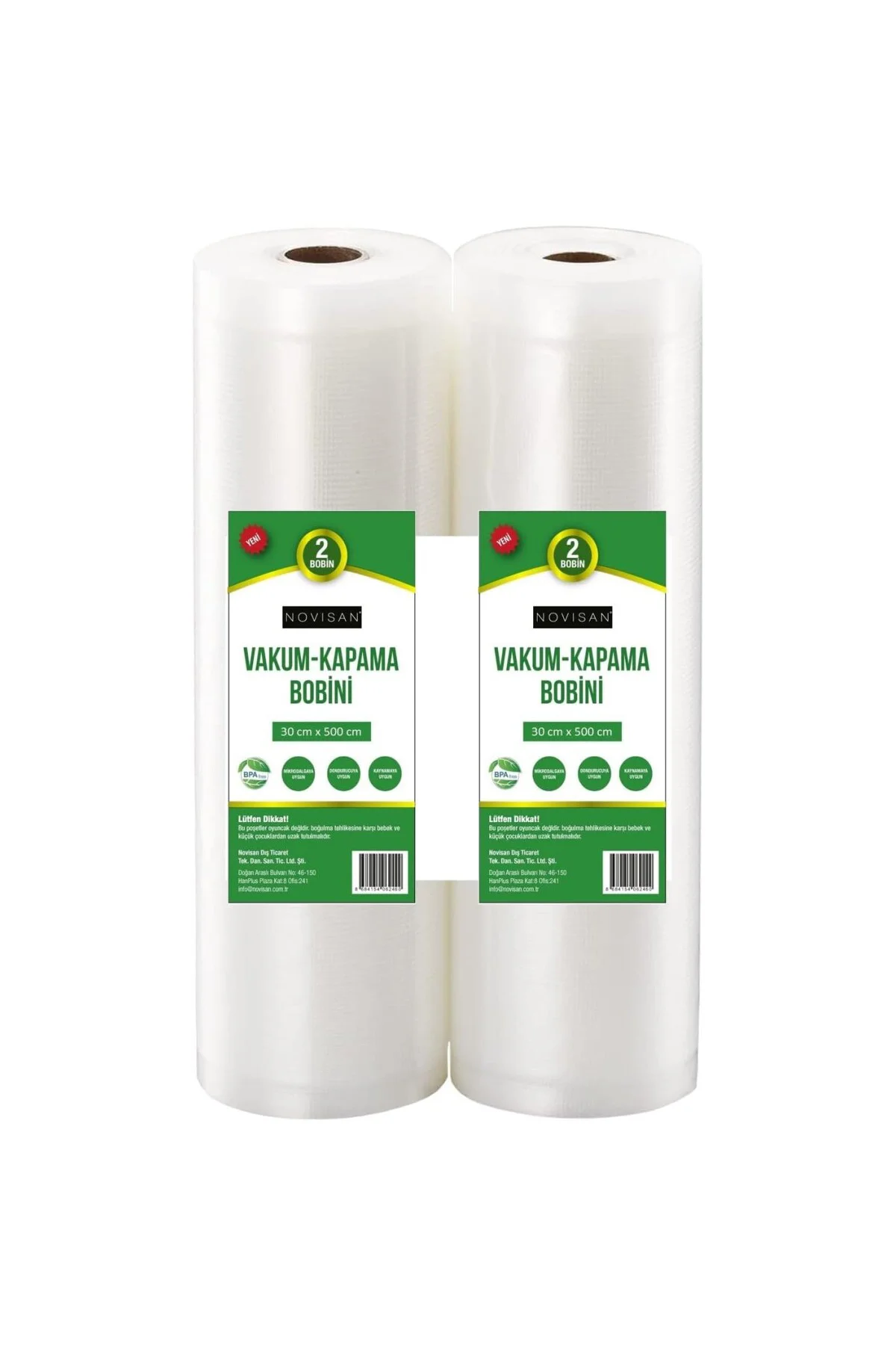 10 Metre (2 Adet 30cm X 5 Metre) Gofrajlı Tırtıklı Rulo Vakum Poş