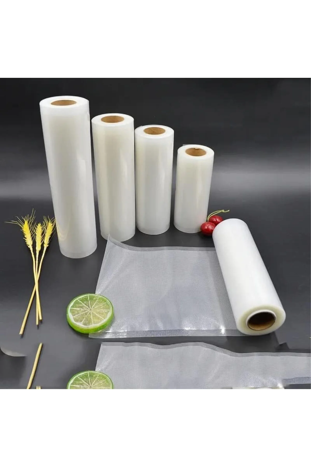 10 Metre (2 Adet 30cm X 5 Metre) Gofrajlı Tırtıklı Rulo Vakum Poş