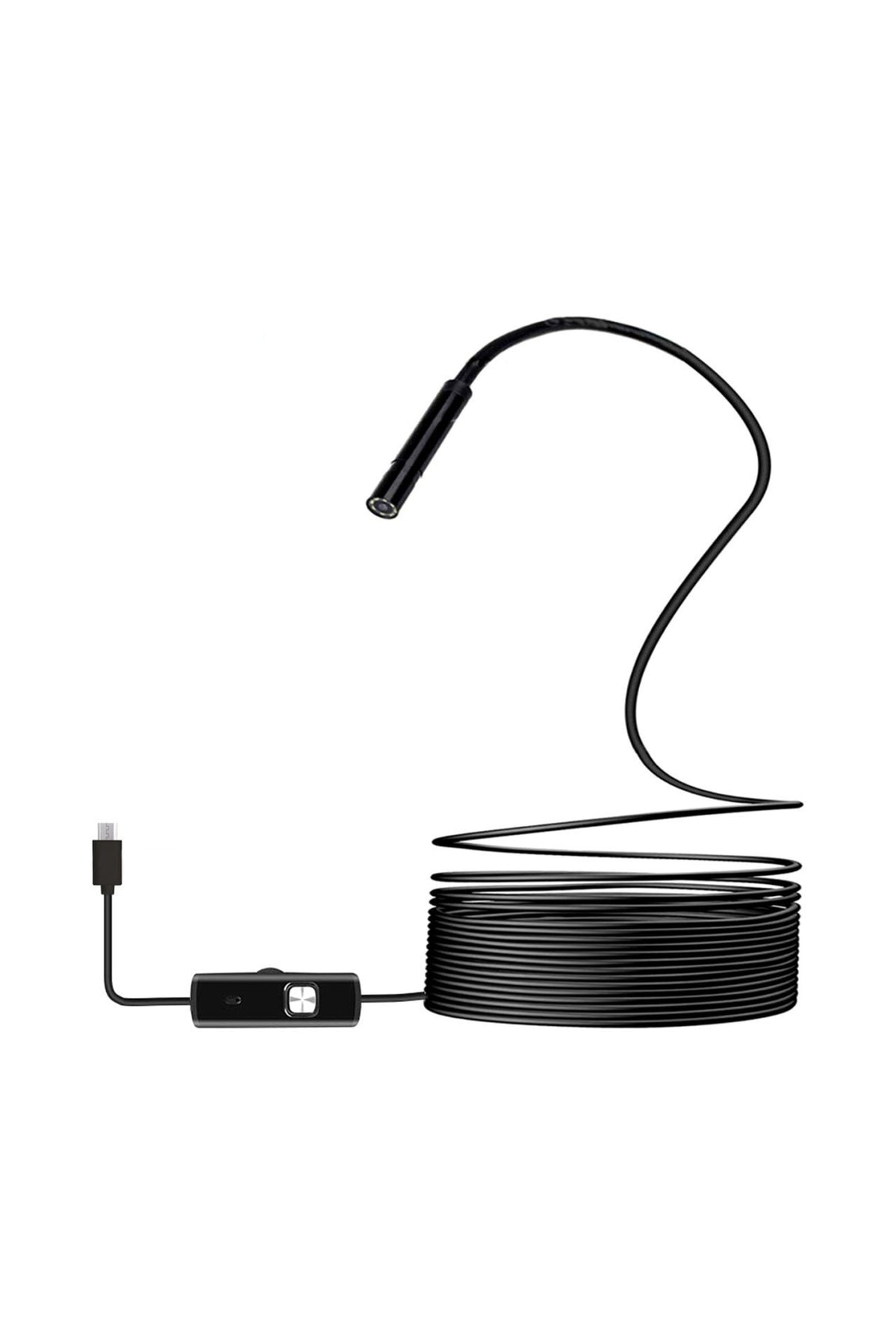 10 Metre Endoskop Yılan Kamera Sert Kablo Su Geçirmez Ledli