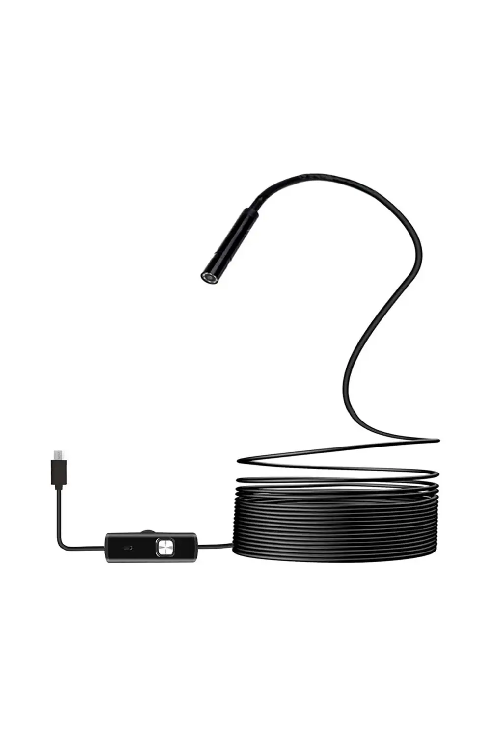 10 Metre Endoskop Yılan Kamera Sert Kablo Su Geçirmez Ledli