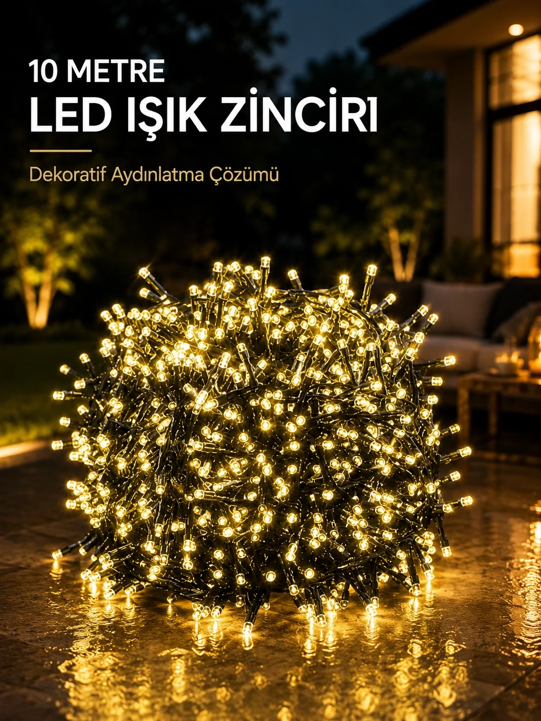 10 Metre Gün Işığı Led Işık Hafif ve Taşınabilir Özel Günler İçin Fiyatı, Yorumları ve Özellikleri