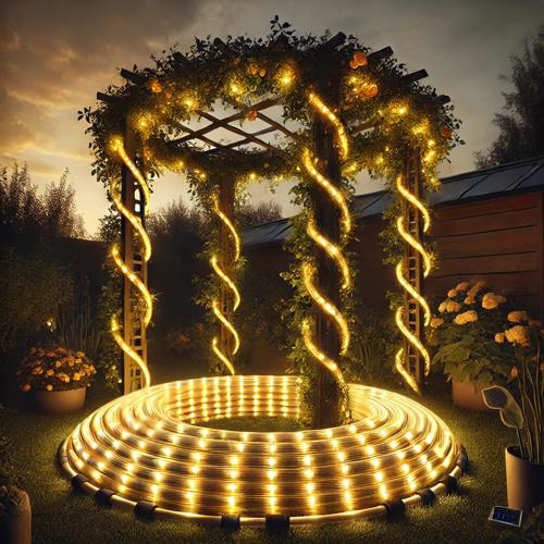 Runaway 10 Metre Güneş Enerjili Hortum Led İşık - Su Geçirmez Bahçe Aydın