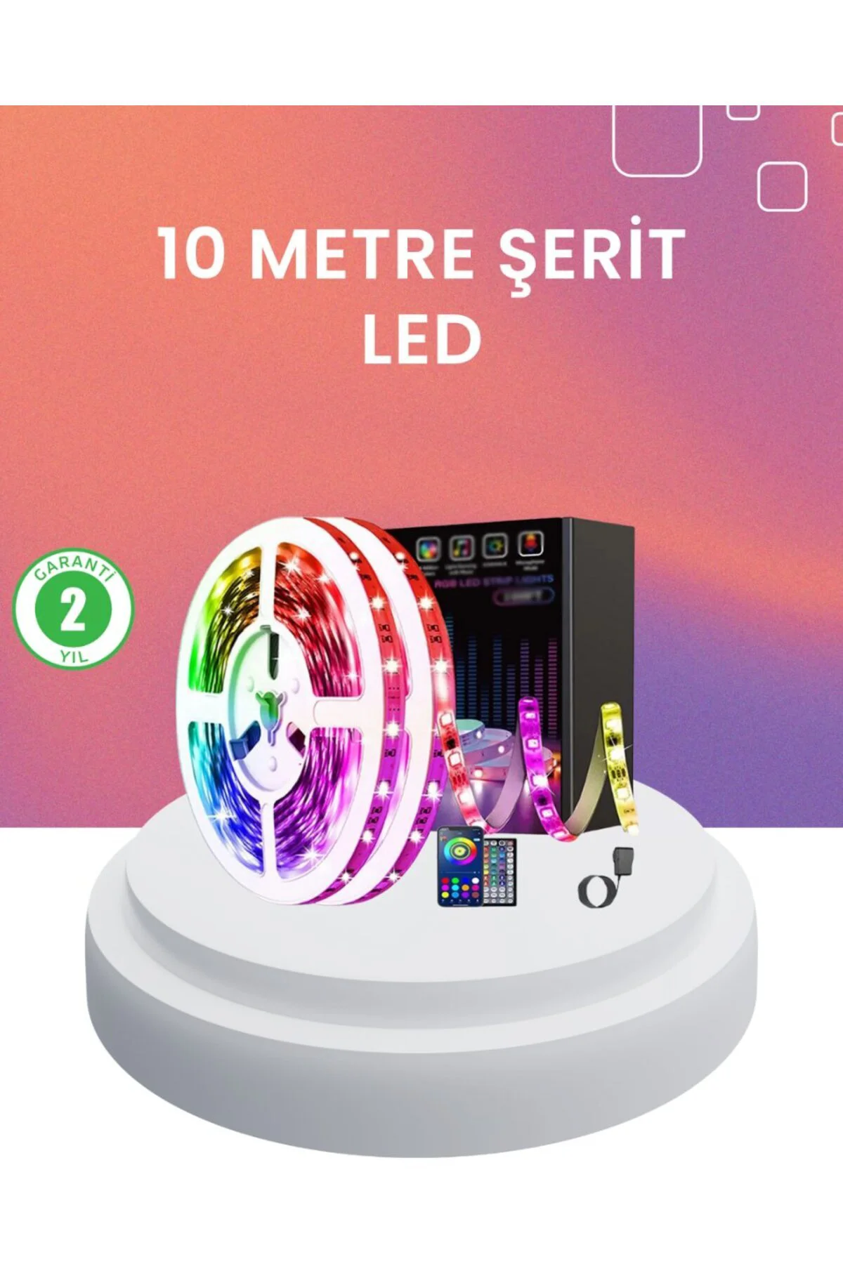 10 Metre Güneş Enerjili Hortum LED Işık