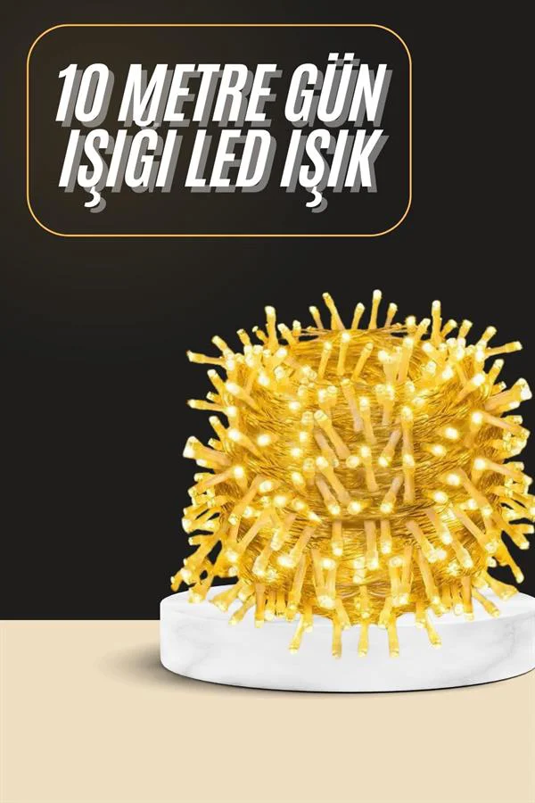 10 Metre Günışığı Led Işık Fişli Dekoratif Ortam Aydınlatması 3 Modlu Led Şerit Işık 10 Metre Günışığı Led Işık Fişli Dekoratif Ortam Aydınlatması 3 Modlu Led Şerit Işık