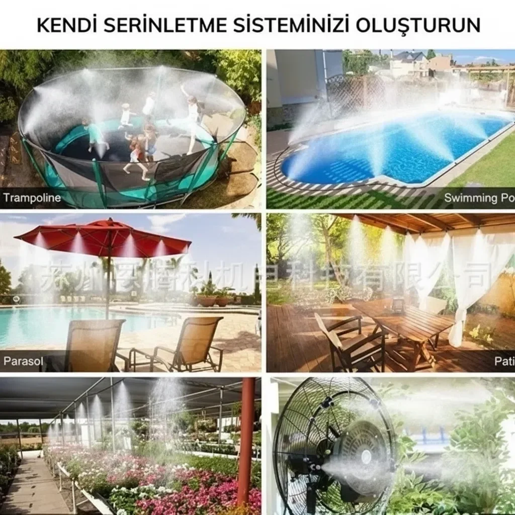 10 Metre Kendin Yap Açık Alan Serinletme Sistemi - Nozzle Başlıklı Bahçe ve Teras Nemlendirme Seti 10 Metre Kendin Yap Açık Alan Serinletme Sistemi - Nozzle Başlıklı Bahçe ve Teras Nemlendirme Seti
