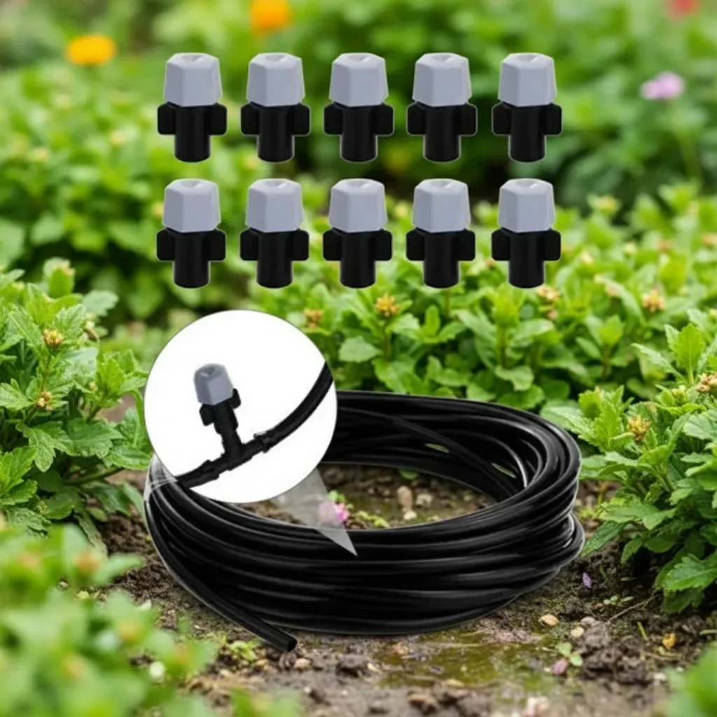 10 Metre Kendin Yap Açık Alan Serinletme Sistemi - Nozzle Başlıklı Bahçe ve Teras Nemlendirme Seti 10 Metre Kendin Yap Açık Alan Serinletme Sistemi - Nozzle Başlıklı Bahçe ve Teras Nemlendirme Seti
