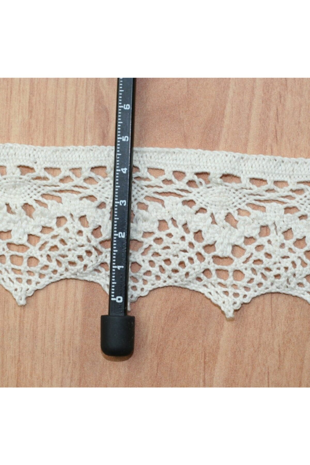 Tuhafiyecimiz 10 Metre Krem Kenar Pamuk Dantel 50Mm (7170)