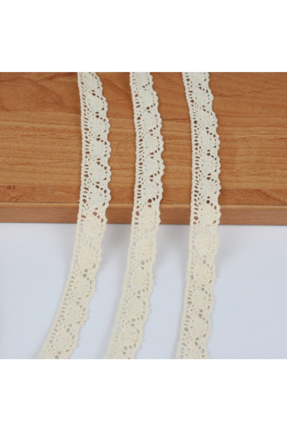 Tuhafiyecimiz 10 Metre Krem Kenar Pamuk Dantel 15Mm (P290)