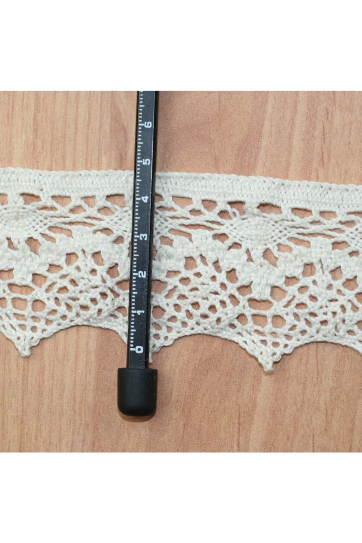 10 Metre Krem Kenar Pamuk Dantel 50mm (7170)