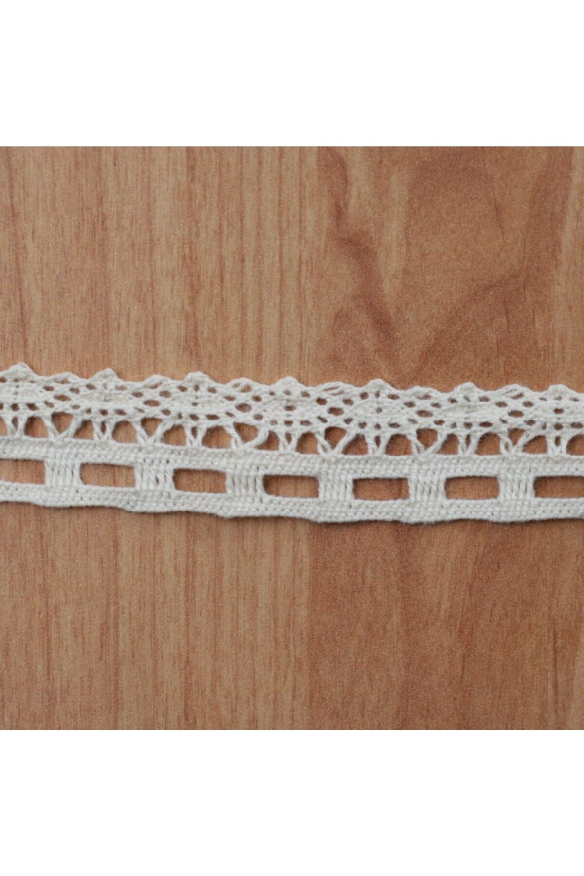 Tuhafiyecimiz 10 Metre Krem Pamuk Dantel (Kenar) Kopanaki 20 Mm (705)