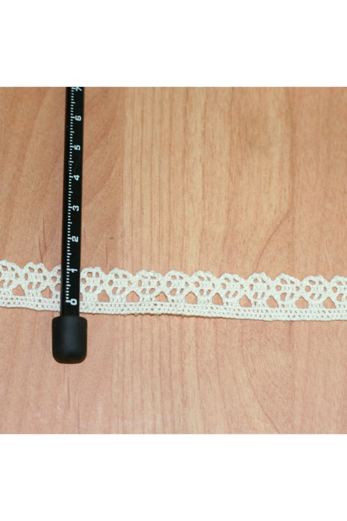 10 Metre Krem Pamuk Dantel 14 mm 8244