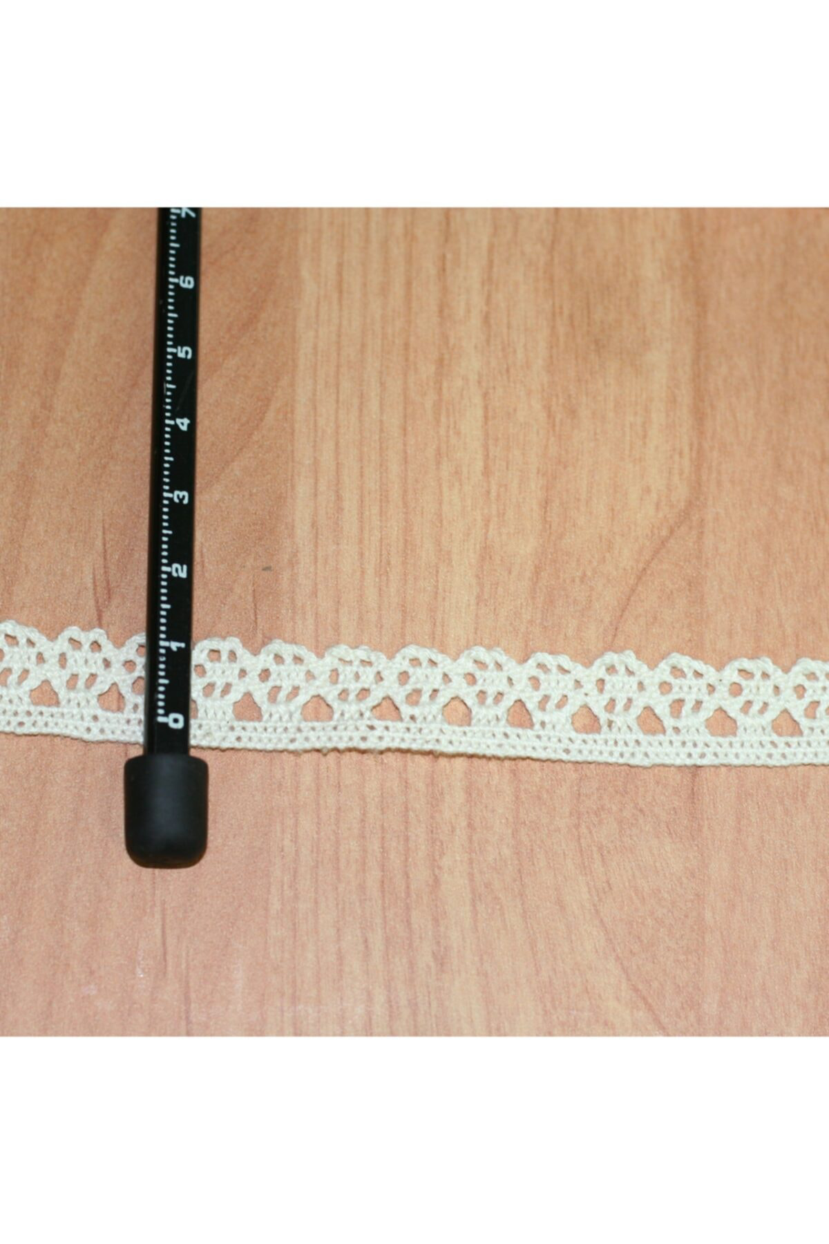 Tuhafiyecimiz 10 Metre Krem Pamuk Dantel 14 Mm 8244