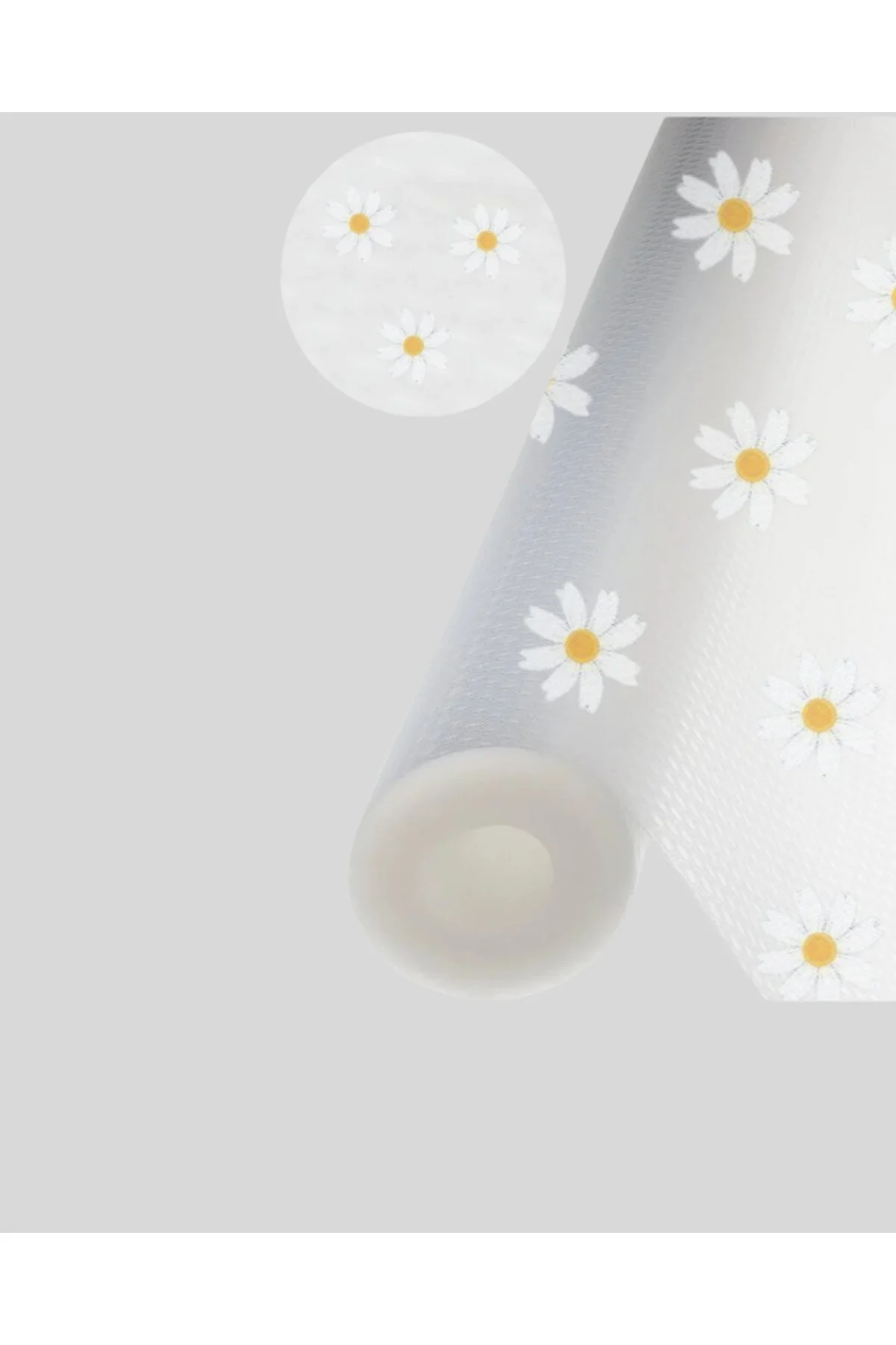 10 Metre Papatya Desenli Kaymaz Çok Amaçlı Dolap İçi Örtü - Lisin