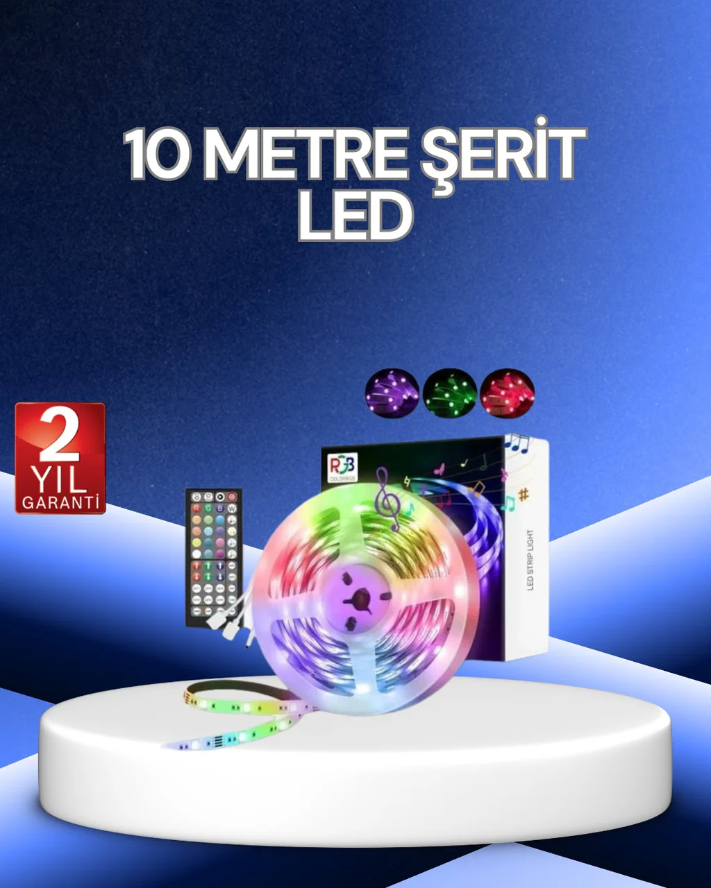10 Metre Smart Şerit Led Bluetooth Telefon Kontrollü Usb Enerjili - Lisinya Diğer