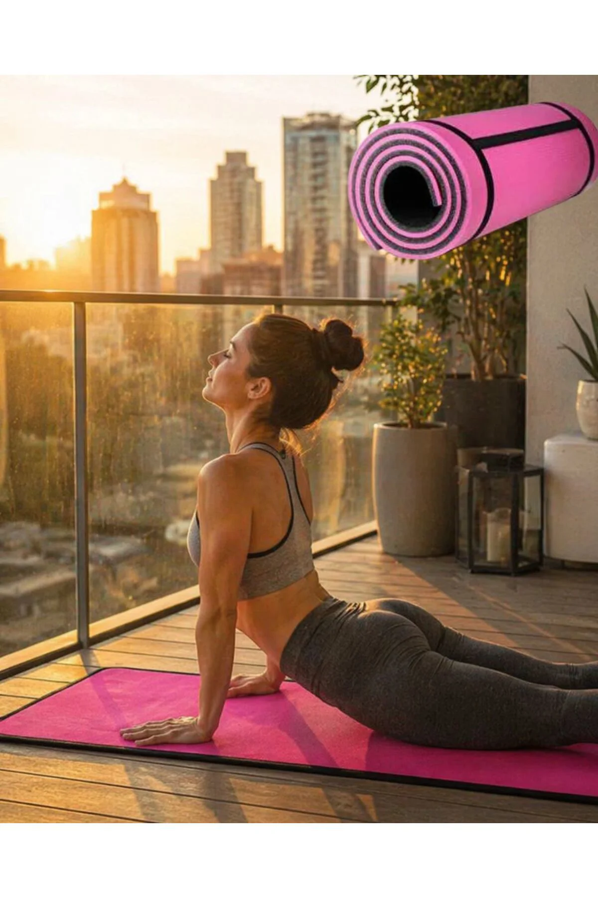10 Mm Egzersiz Matı Pilates Yoga Aerobik İçin Kaymaz Yüzey Kolay 