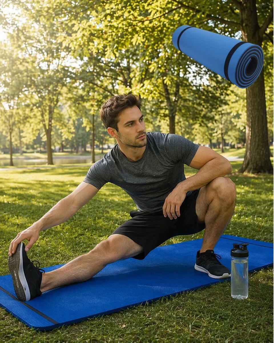 10 mm Fitness Minderi Tırtıklı Kaymaz Yüzey Esnek Darbe Emici Eva