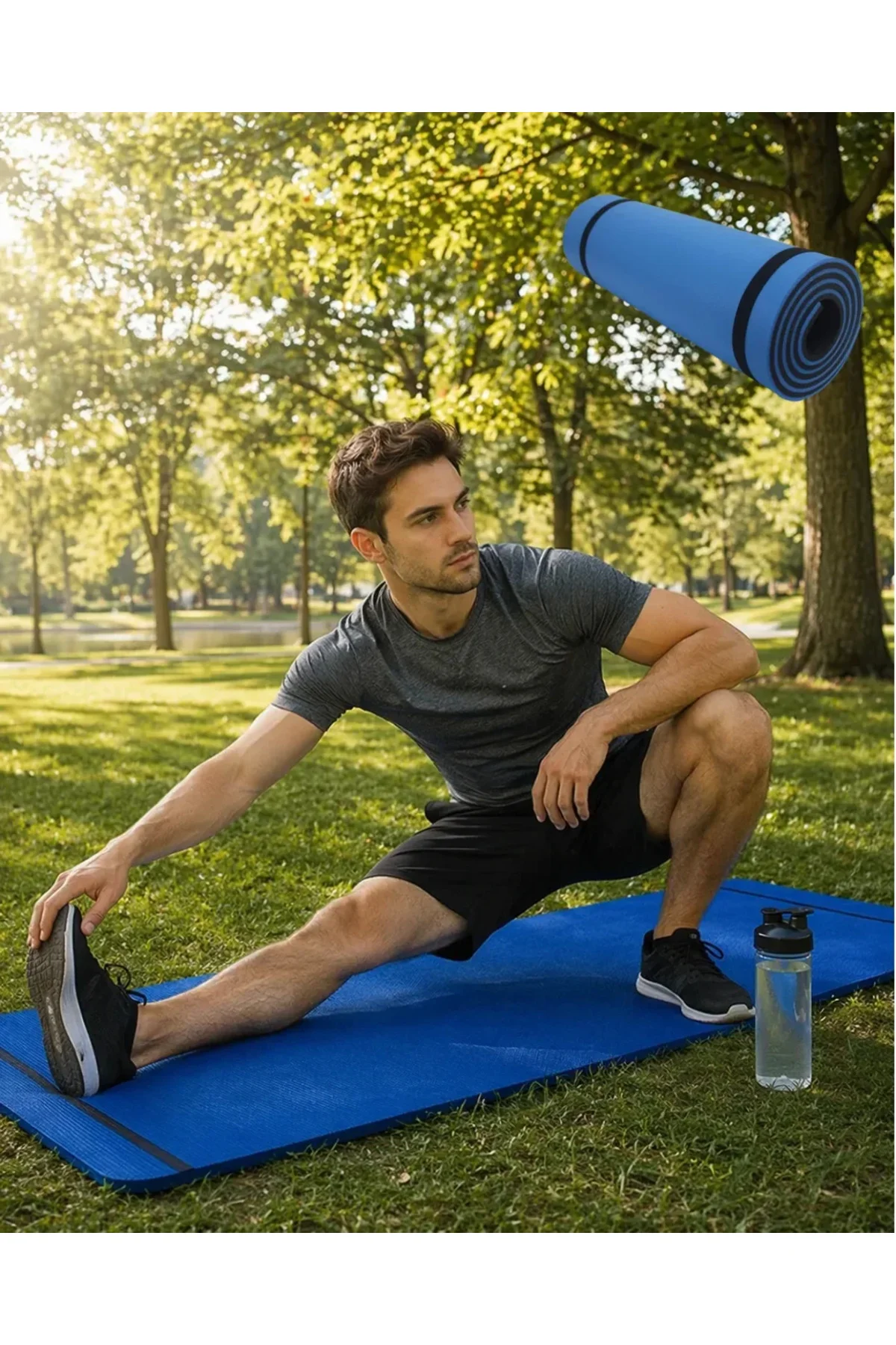 10 mm Fitness Minderi Tırtıklı Kaymaz Yüzey Esnek Darbe Emici Eva Yapı