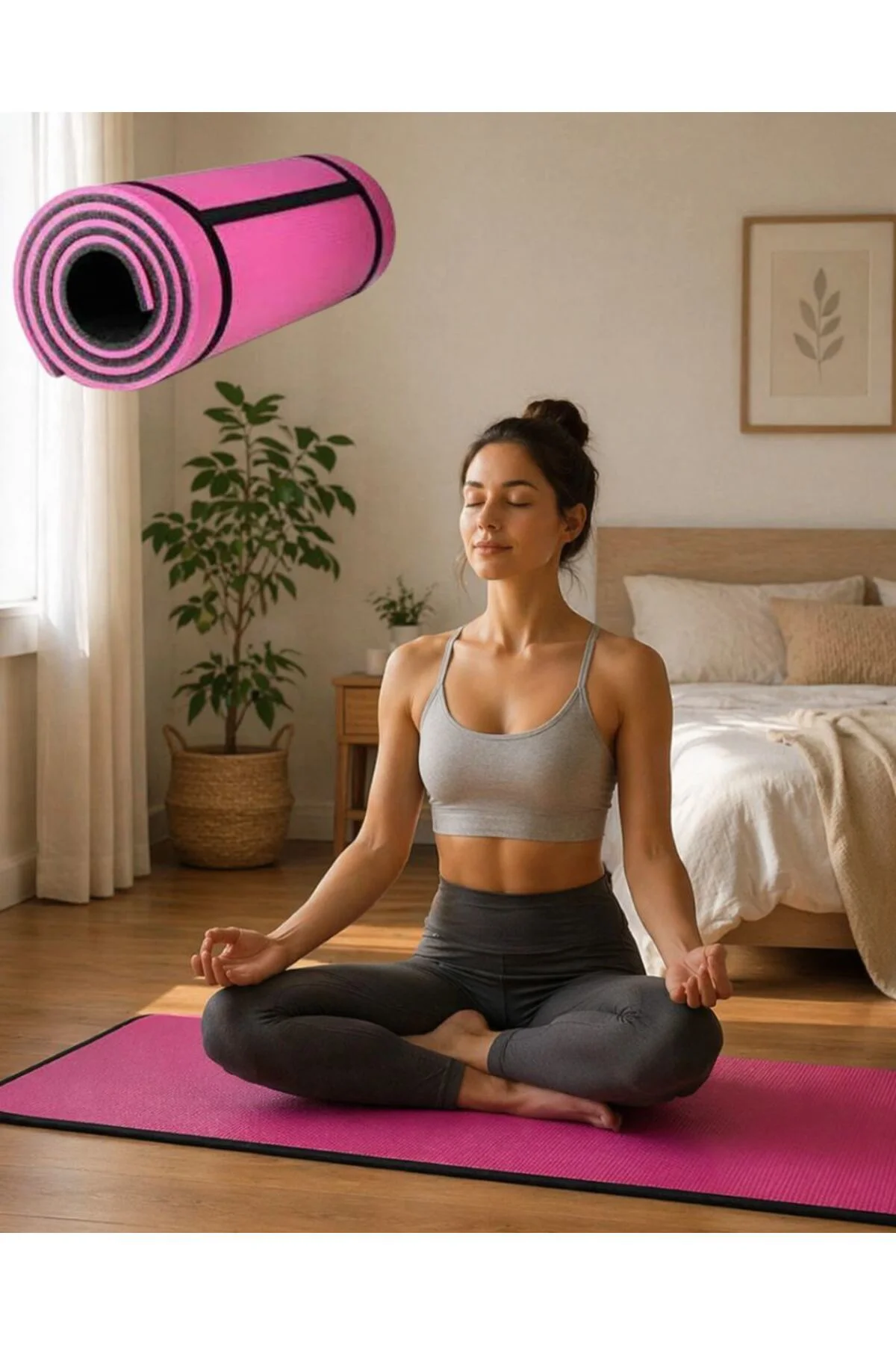 10 Mm Pilates Ve Egzersiz Matı Kaydırmaz Taban Konforlu Spor Mind