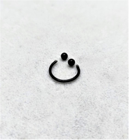 10 MM SİYAH DİŞ, DUDAK, KIKIRDAK, TRAGUS, KAŞ, KULAK SMİLEY PİERC