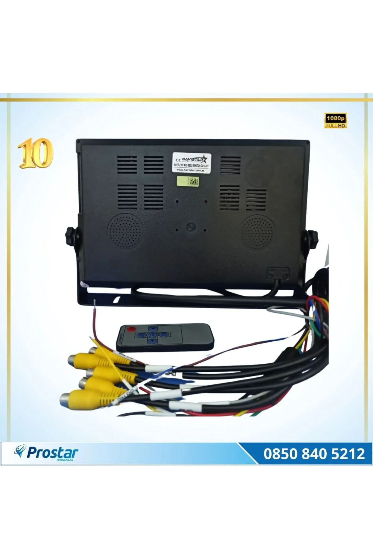 10" Monitör Beş Kameralı 720p Kayıtlı Servis ve Okul Taşıt Kamera