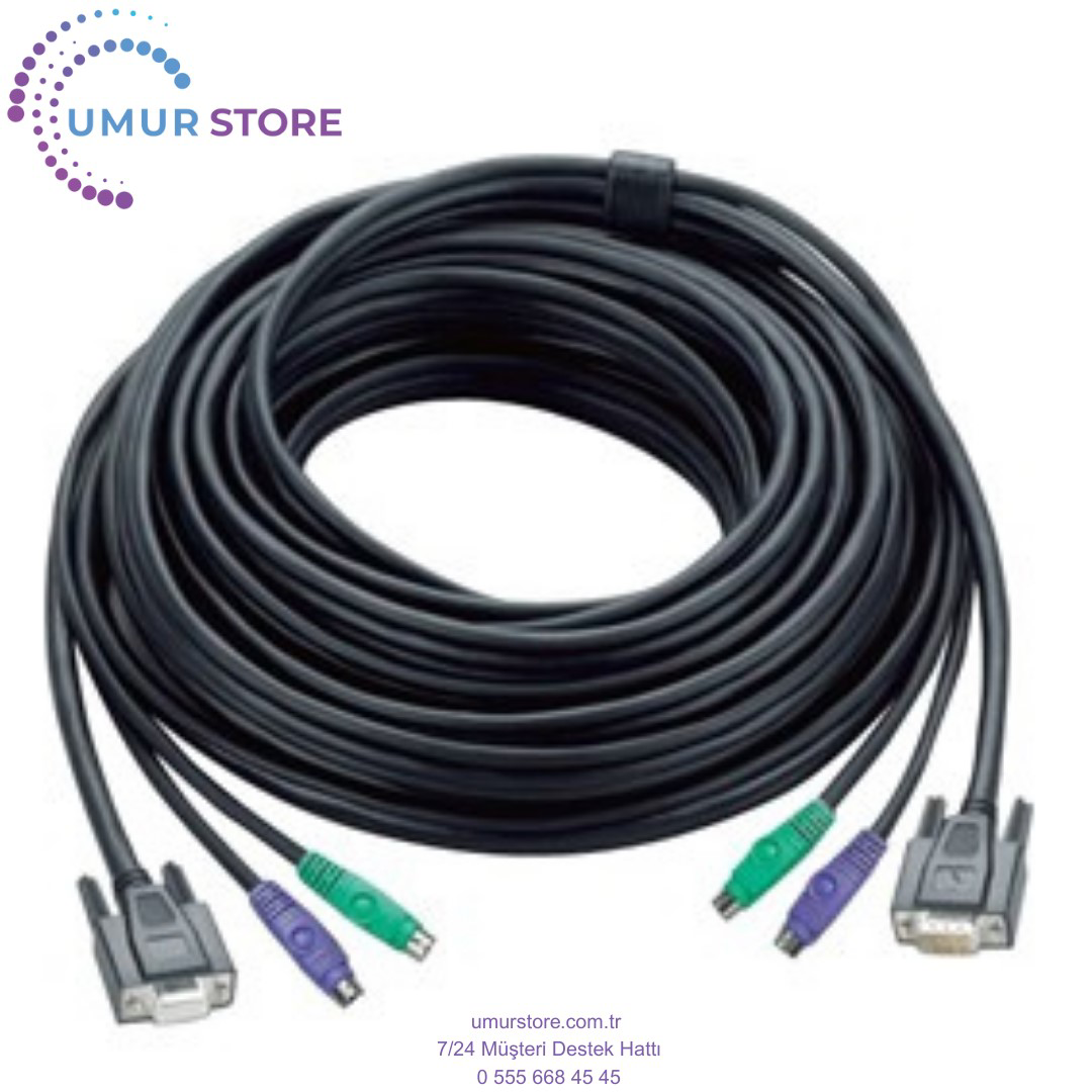 10 mt Ps/2 Klavye Mouse Monitör VGA Kvm Switch Kablosu