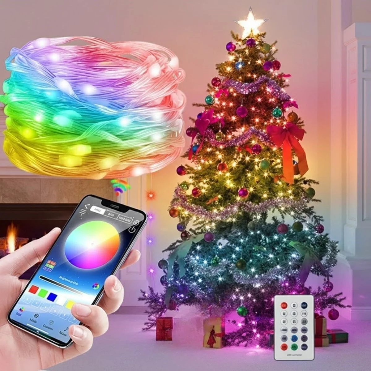 10 MT Uzaktan Kumandalı USB LED Işık – Çok Modlu Dekoratif Ortam Aydınlatmas