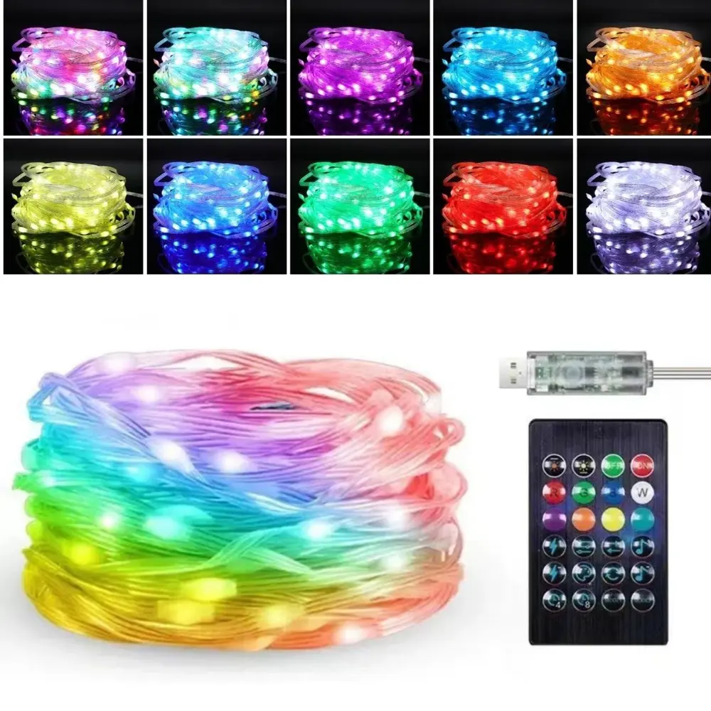 10 MT Uzaktan Kumandalı USB LED Işık – Çok Modlu Dekoratif Ortam 