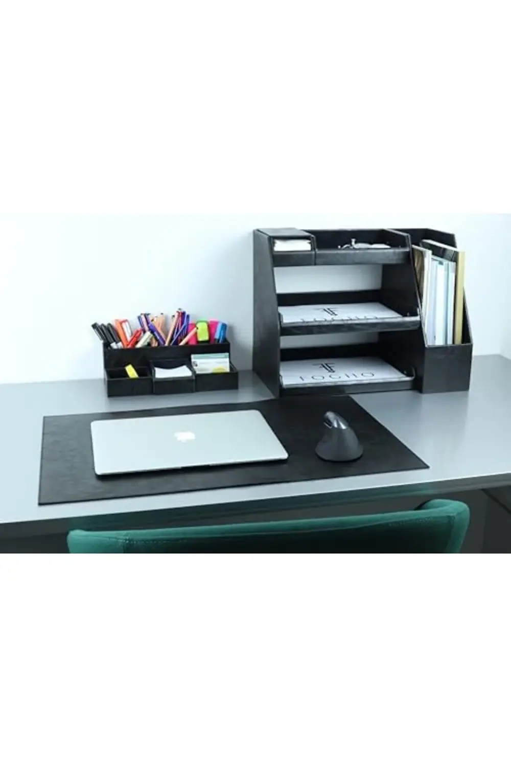 10 Parça Deri Sümen Takımı - Ofis Masaüstü Organizer Set - Ofis M