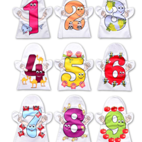 10 Parça Tox Rakamlar El Kukla Set T047 , Eğitici Oyuncak