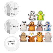 Ada Detox 10 Parça Tox Vahşi Hayvanlar El Kukla Set , Eğitici Oyuncak Ada Detox 10 Parça Tox Vahşi Hayvanlar El Kukla Set , Eğitici Oyuncak