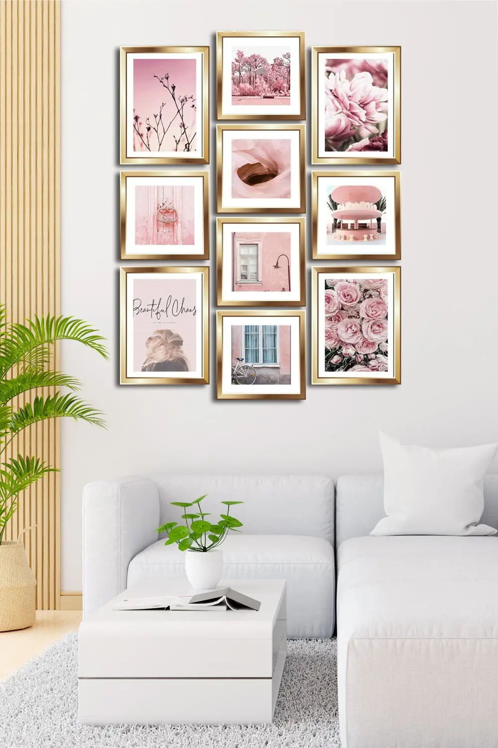 10 Parçalı Çerçeve Görünümlü Mdf Tablo Seti Flm027