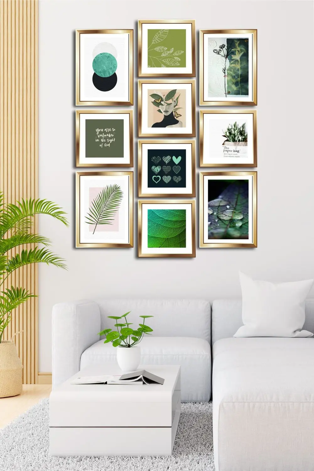 10 Parçalı Çerçeve Görünümlü Mdf Tablo Seti Flm035