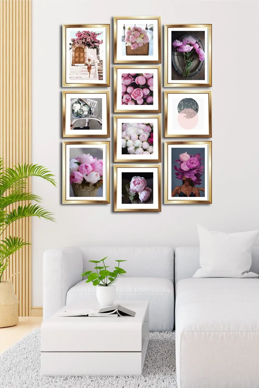 10 Parçalı Çerçeve Görünümlü Mdf Tablo Seti Flm036