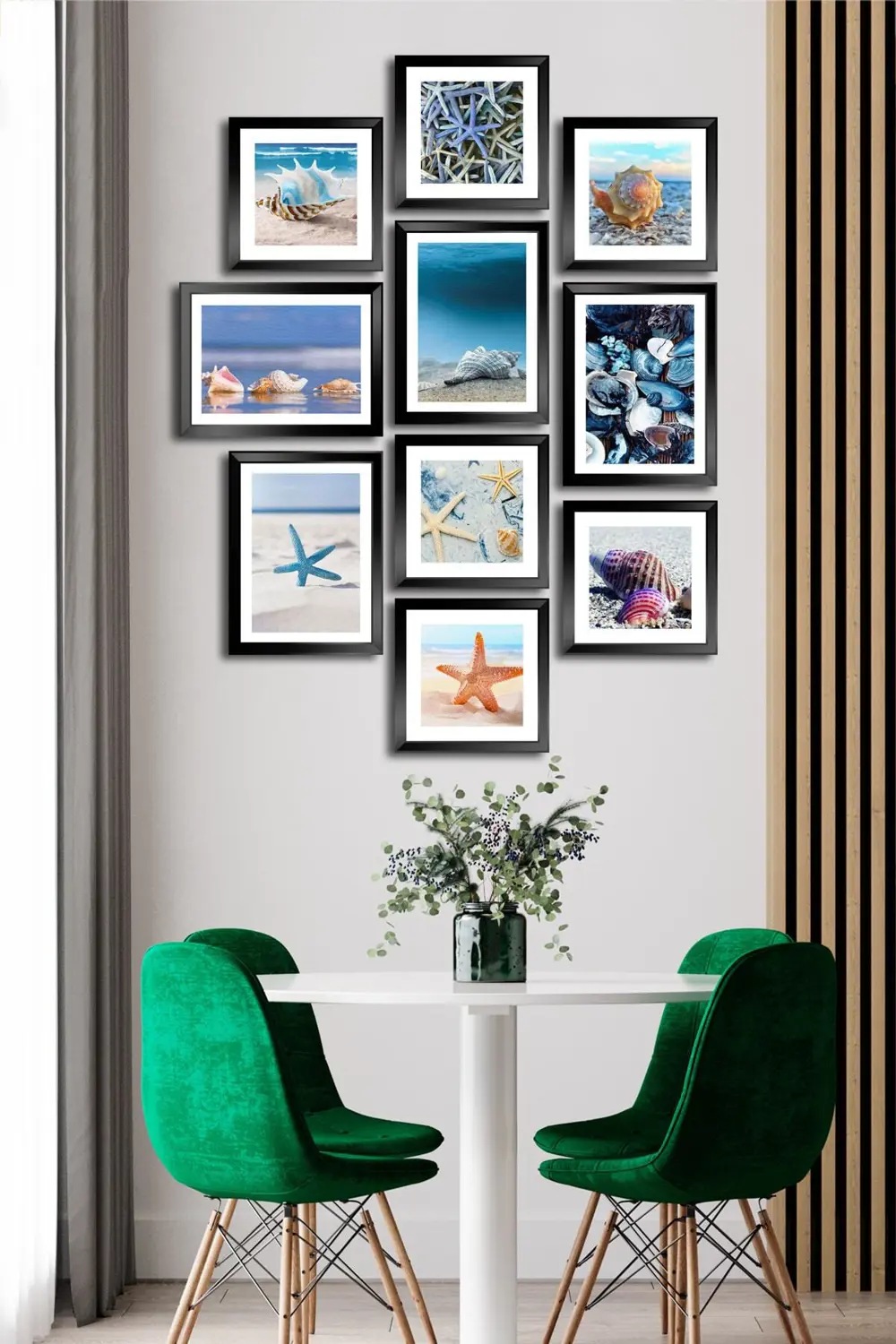 10 Parçalı Çerçeve Görünümlü Mdf Tablo Seti Flm077