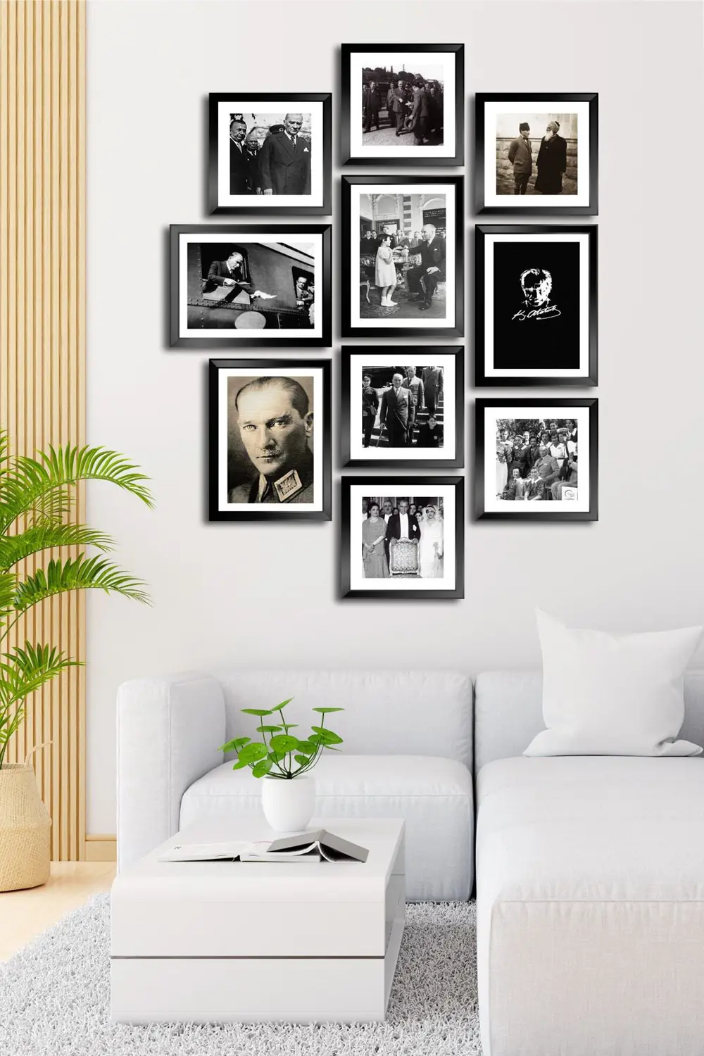 10 Parçalı Çerçeve Görünümlü Mdf Tablo Seti Flm082