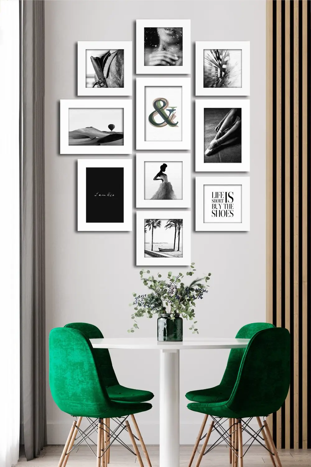 10 Parçalı Çerçeve Görünümlü Mdf Tablo Seti Flm097