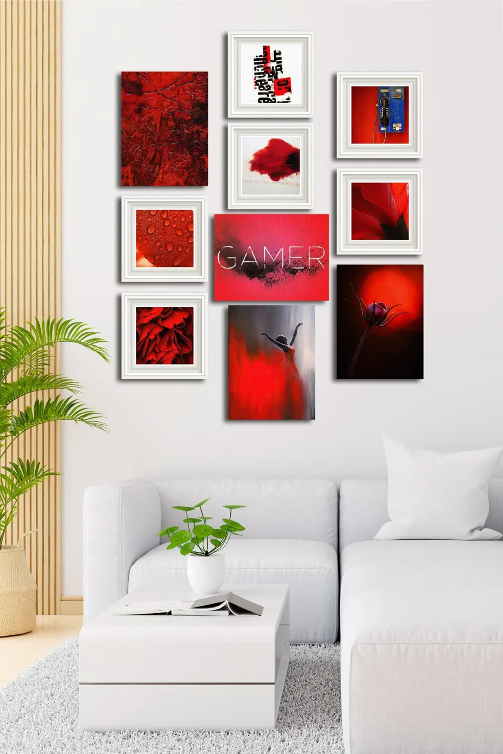 10 Parçalı Çerçeve Görünümlü Mdf Tablo Seti Flm102