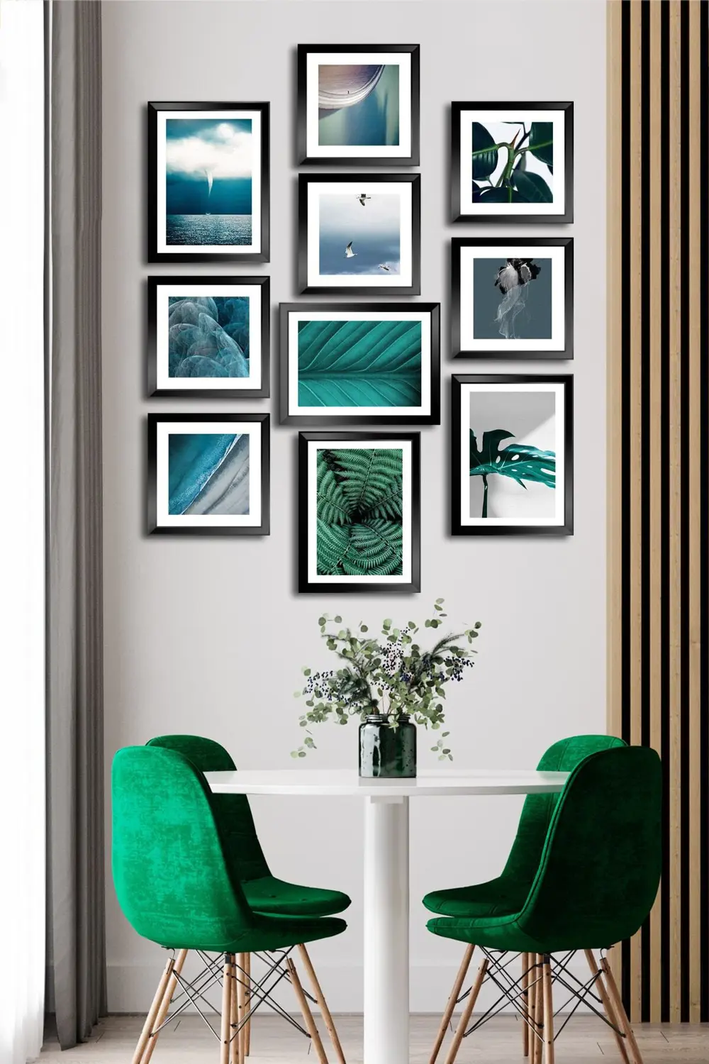 10 Parçalı Çerçeve Görünümlü Mdf Tablo Seti Flm104