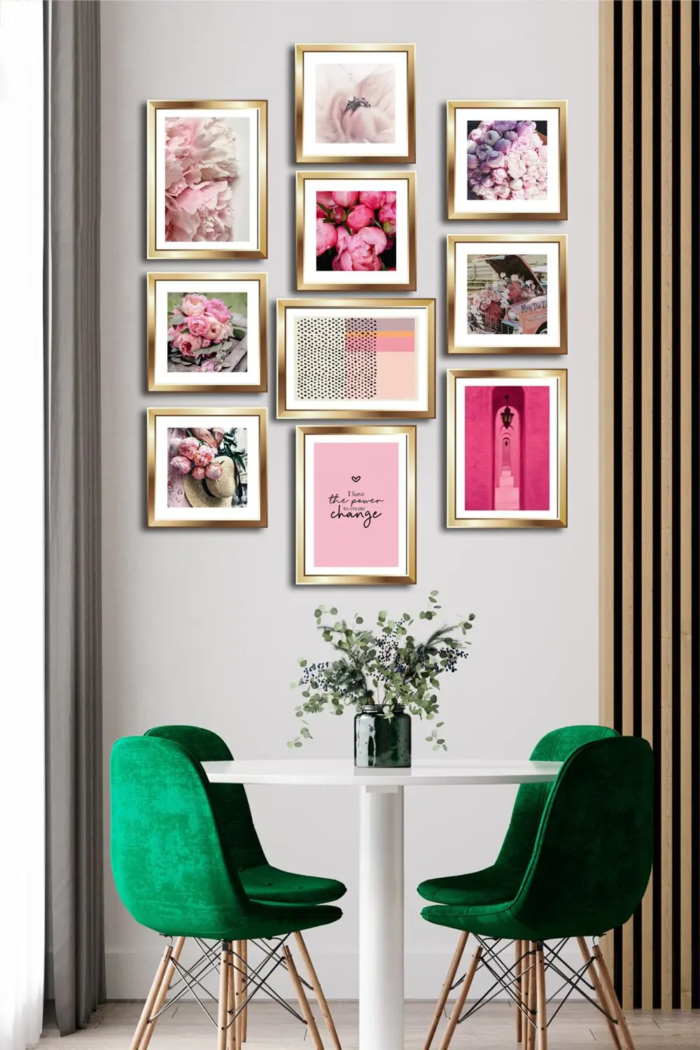 10 Parçalı Çerçeve Görünümlü Mdf Tablo Seti Flm105