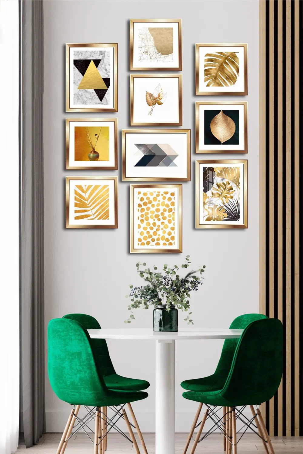 10 Parçalı Çerçeve Görünümlü Mdf Tablo Seti Flm107
